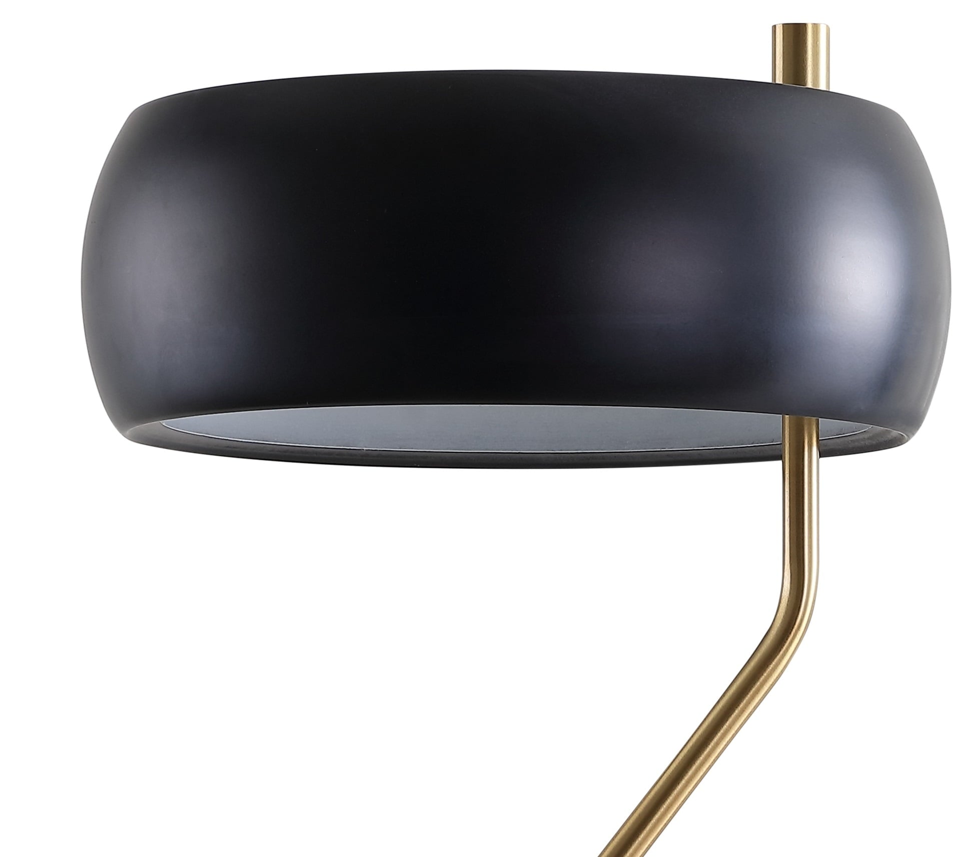 JONATHAN Y Oskar 22.5" Moody Metal LED Desk Lamp, Black/Brass Gold, JYL6008A