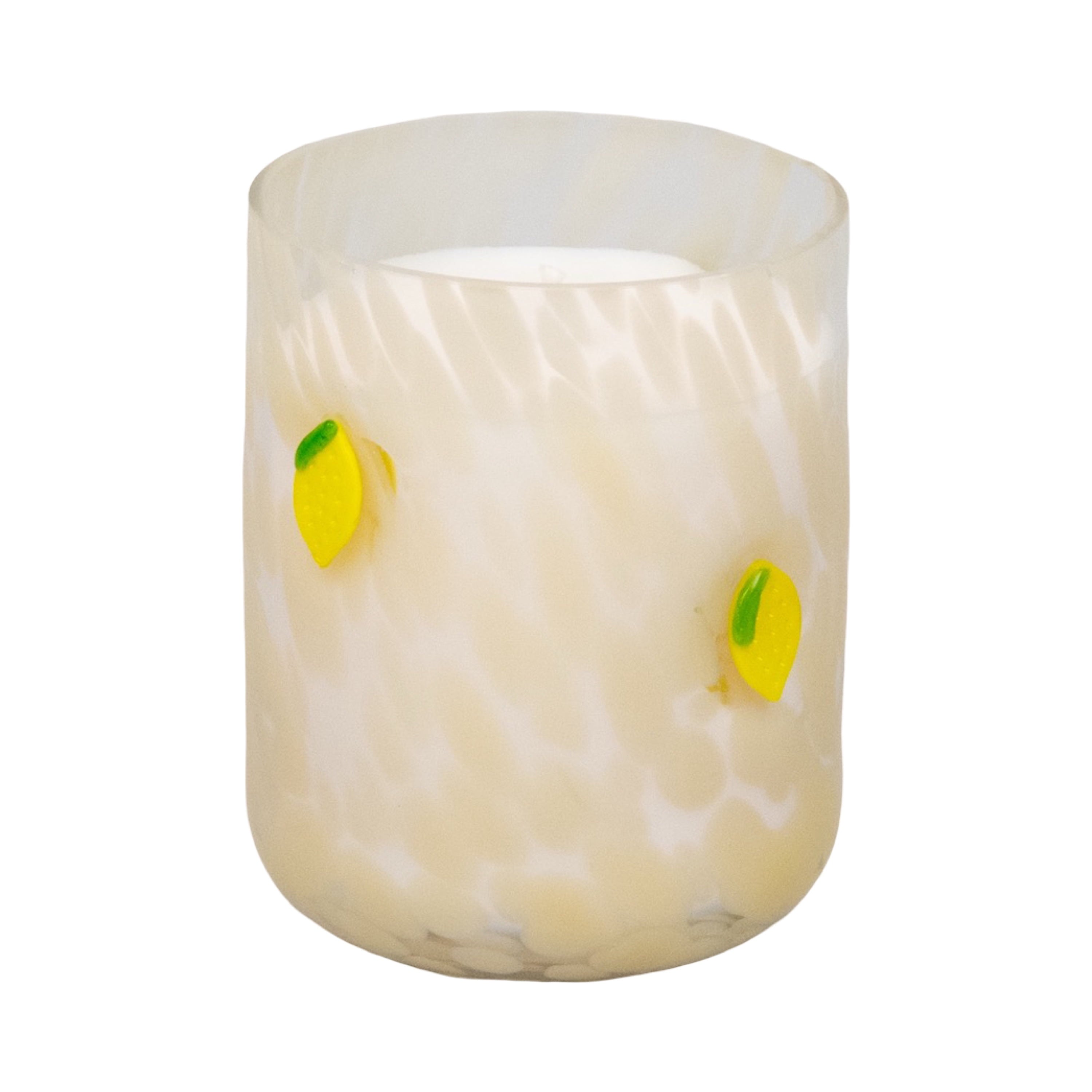Mainstays 1-Wick Art Glass Scented Jar Candle, Sweet Sugared Lemon, 8.5 oz.