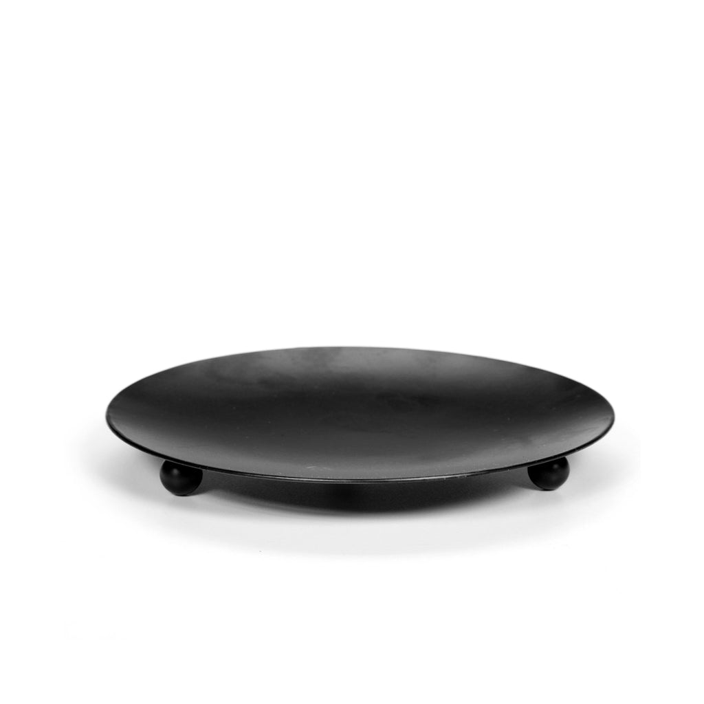 Mainstays Decorative Black Metal Pillar Tealight Candleholder Plate, 5"