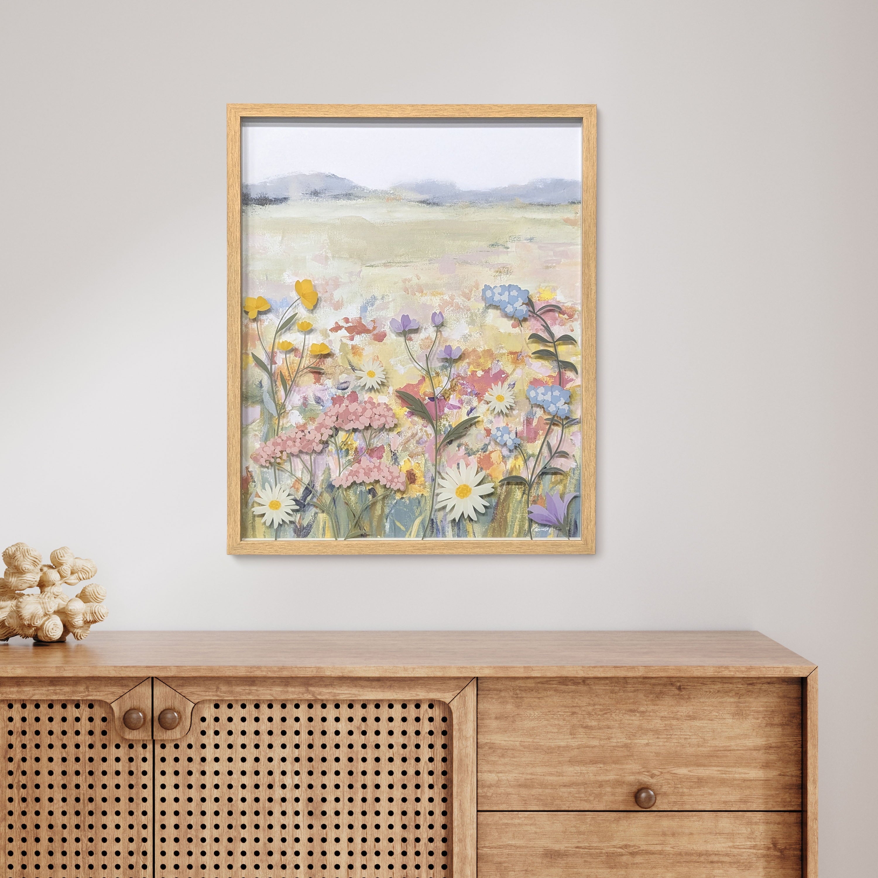 Bradley & Ballard 16X20 "Wildflower" Glass Wall Art