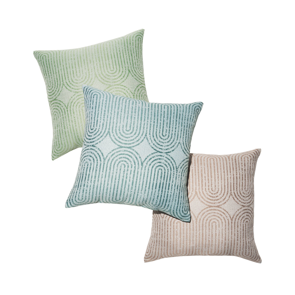 Beautiful 18" x 18" Decorative Outdoor Pillow by Drew Barrymore, Blue Pill