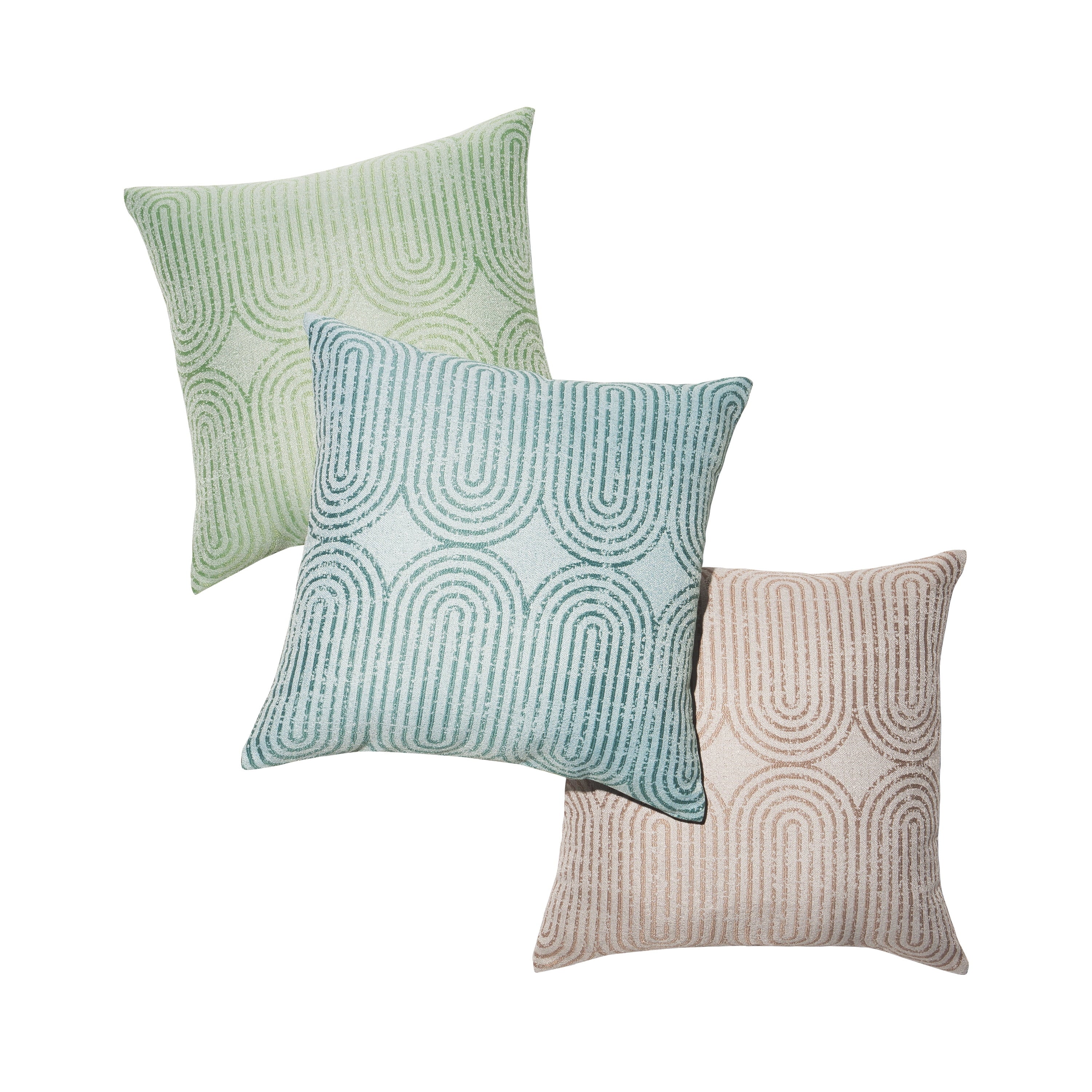 Beautiful 18" x 18" Decorative Outdoor Pillow by Drew Barrymore, Blue Pill