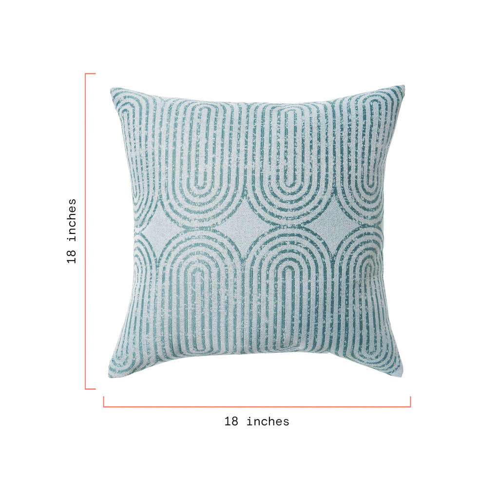 Beautiful 18" x 18" Decorative Outdoor Pillow by Drew Barrymore, Blue Pill
