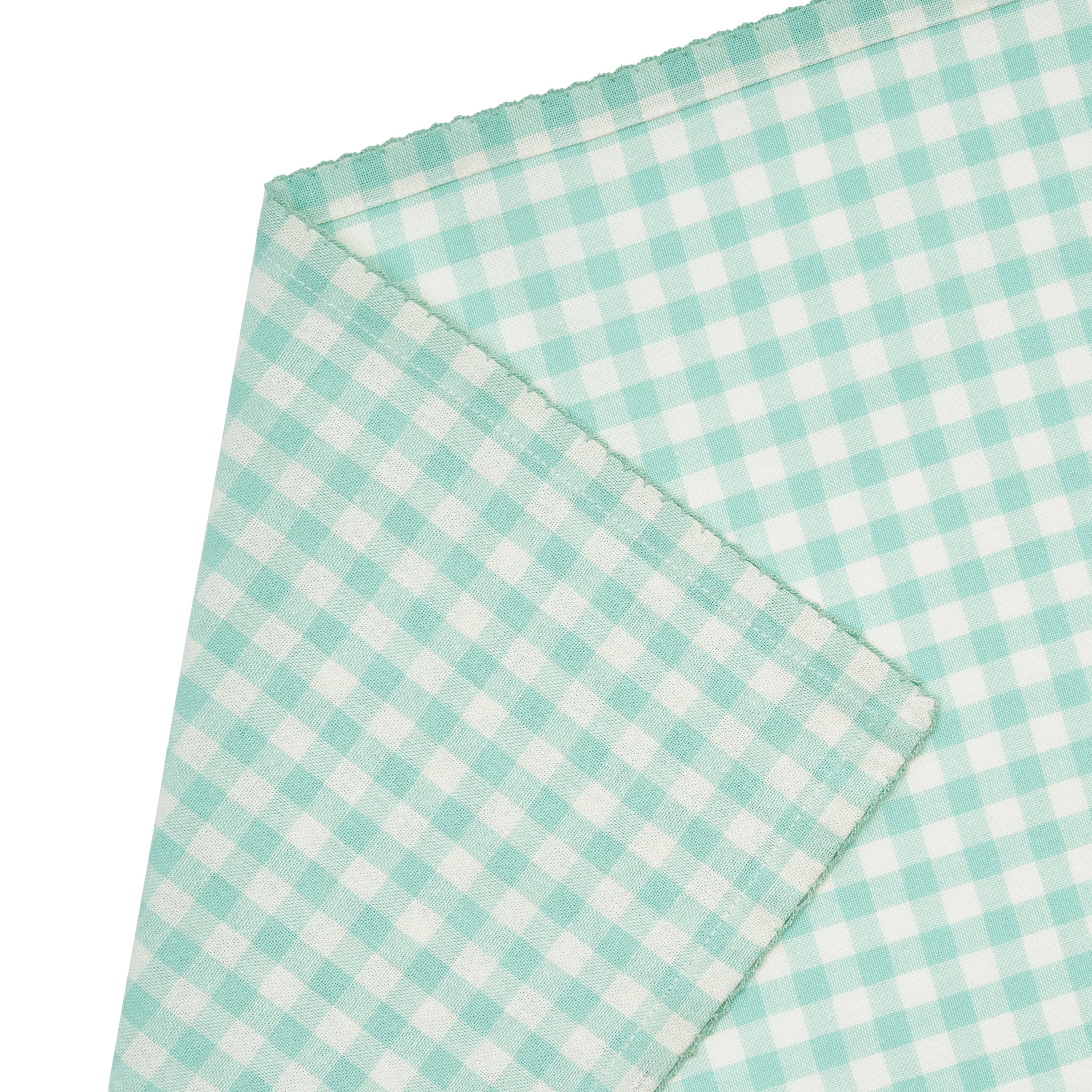 The Pioneer Woman 100% Cotton Fabric Table Throw, Green Gingham, 50"W x 50"L