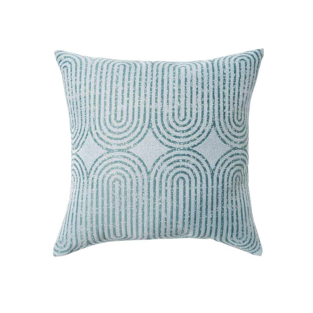 Beautiful 18" x 18" Decorative Outdoor Pillow by Drew Barrymore, Blue Pill