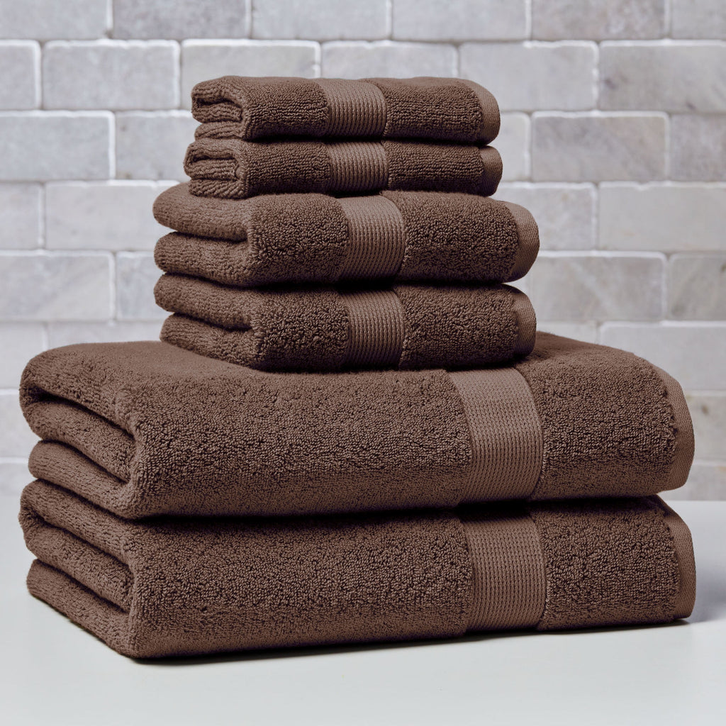 Better Homes & Gardens Signature Soft Solid Cotton 6 Piece Bath Towel Set,Green River