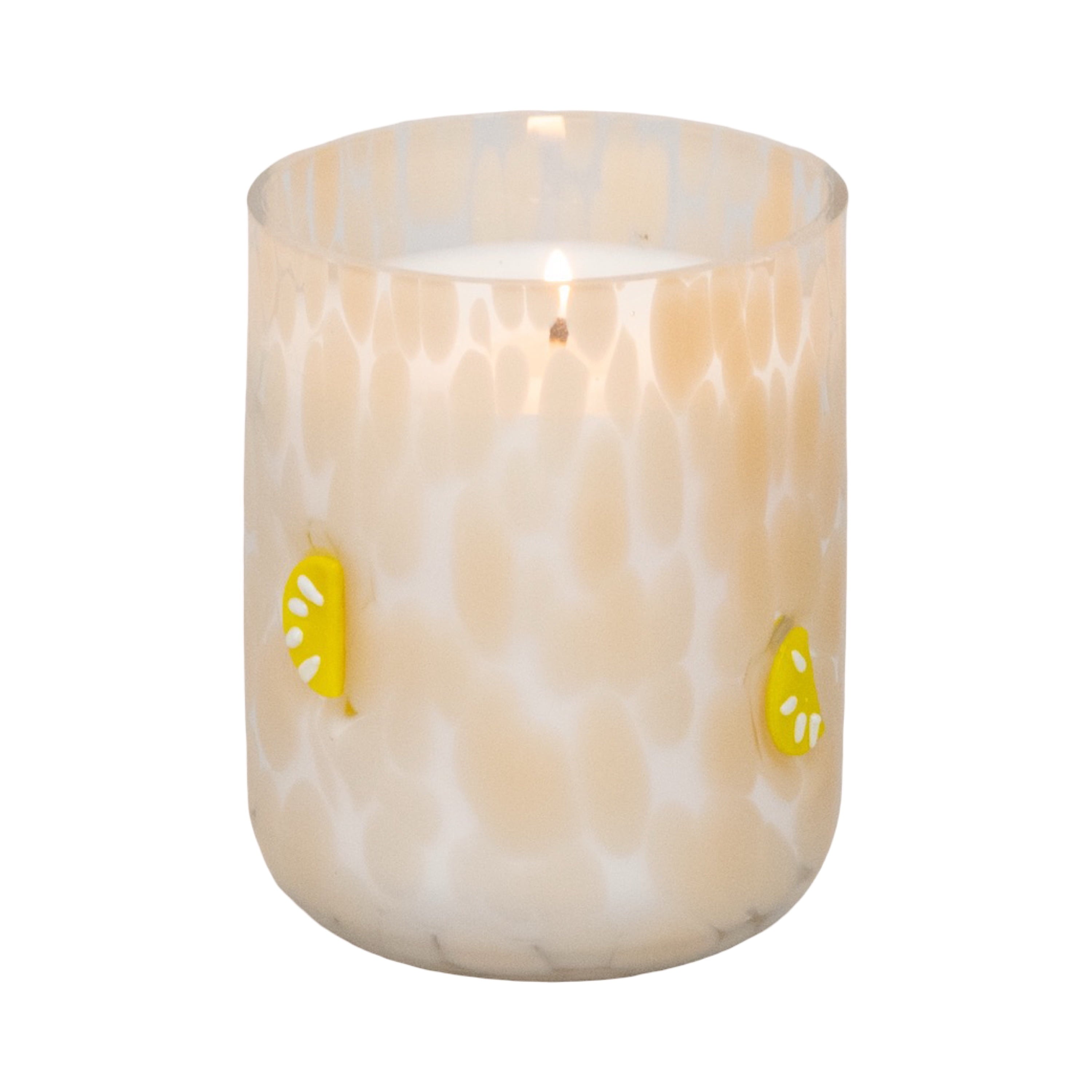 Mainstays 1-Wick Art Glass Scented Jar Candle, Sweet Sugared Lemon, 8.5 oz.