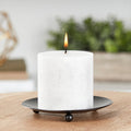 Mainstays Decorative Black Metal Pillar Tealight Candleholder Plate, 5"