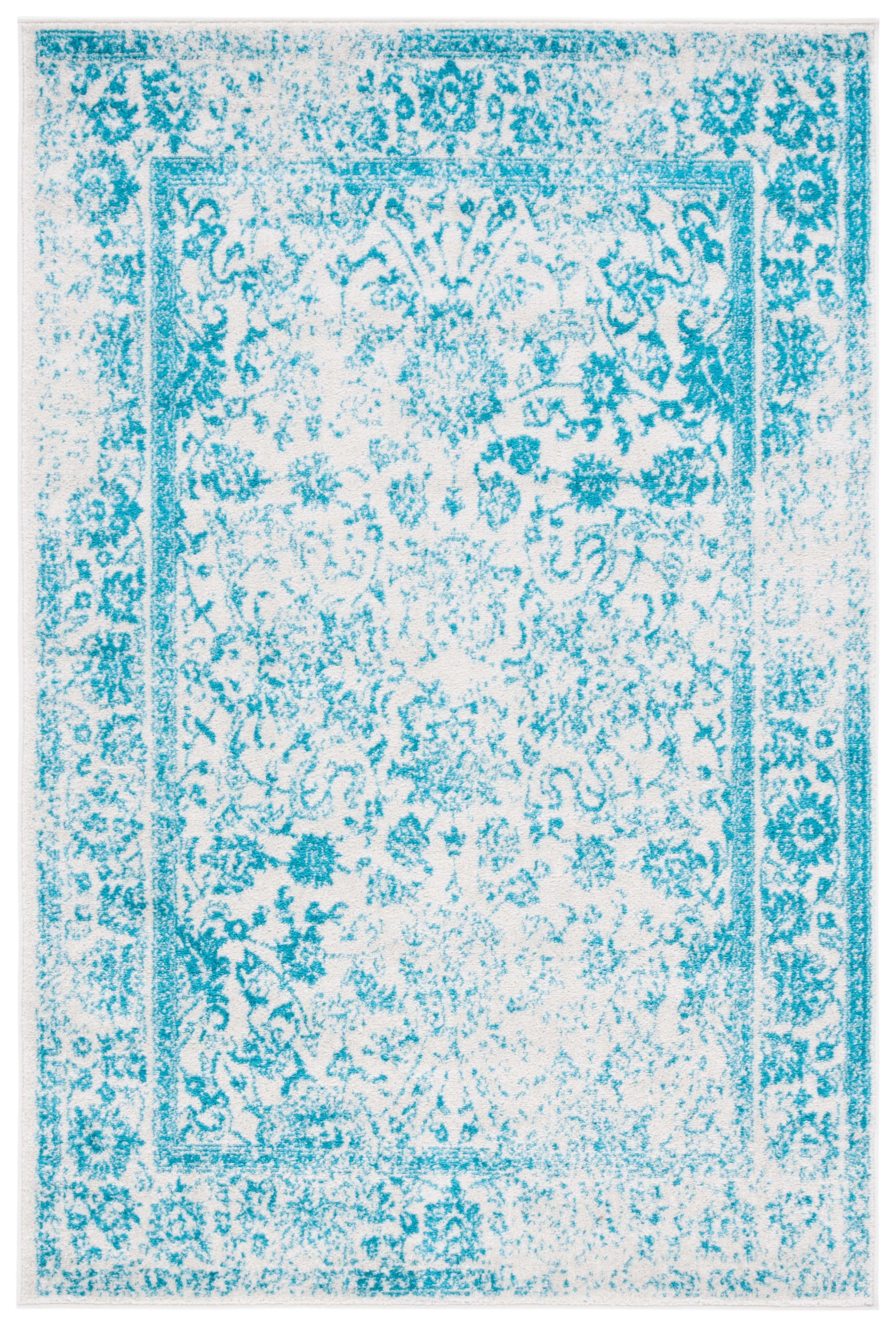 SAFAVIEH Adirondack Wyatt Traditional Distressed Area Rug, Grey/Blue, 8' x 10'
