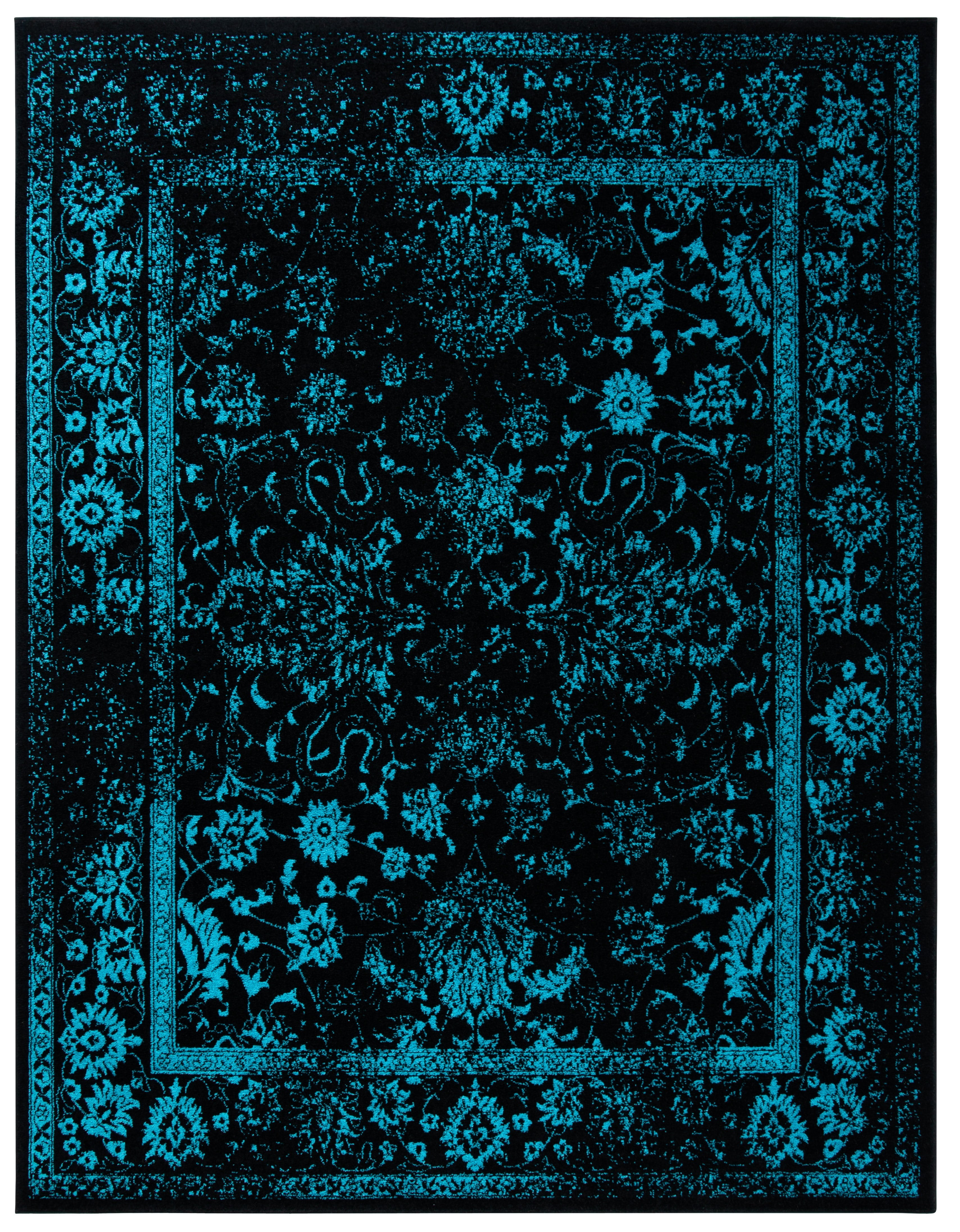 SAFAVIEH Adirondack Wyatt Traditional Distressed Area Rug, Grey/Blue, 8' x 10'