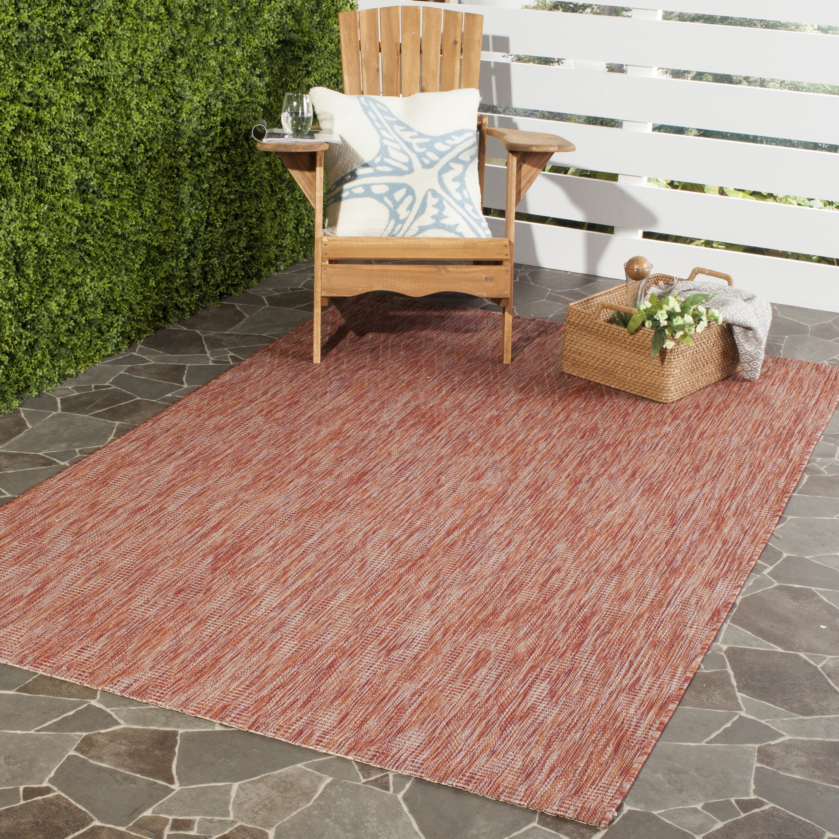 Safavieh Courtyard Teodor Geometric Indoor/Outdoor Area Rug, Natural, 5'3" x 7'7"
