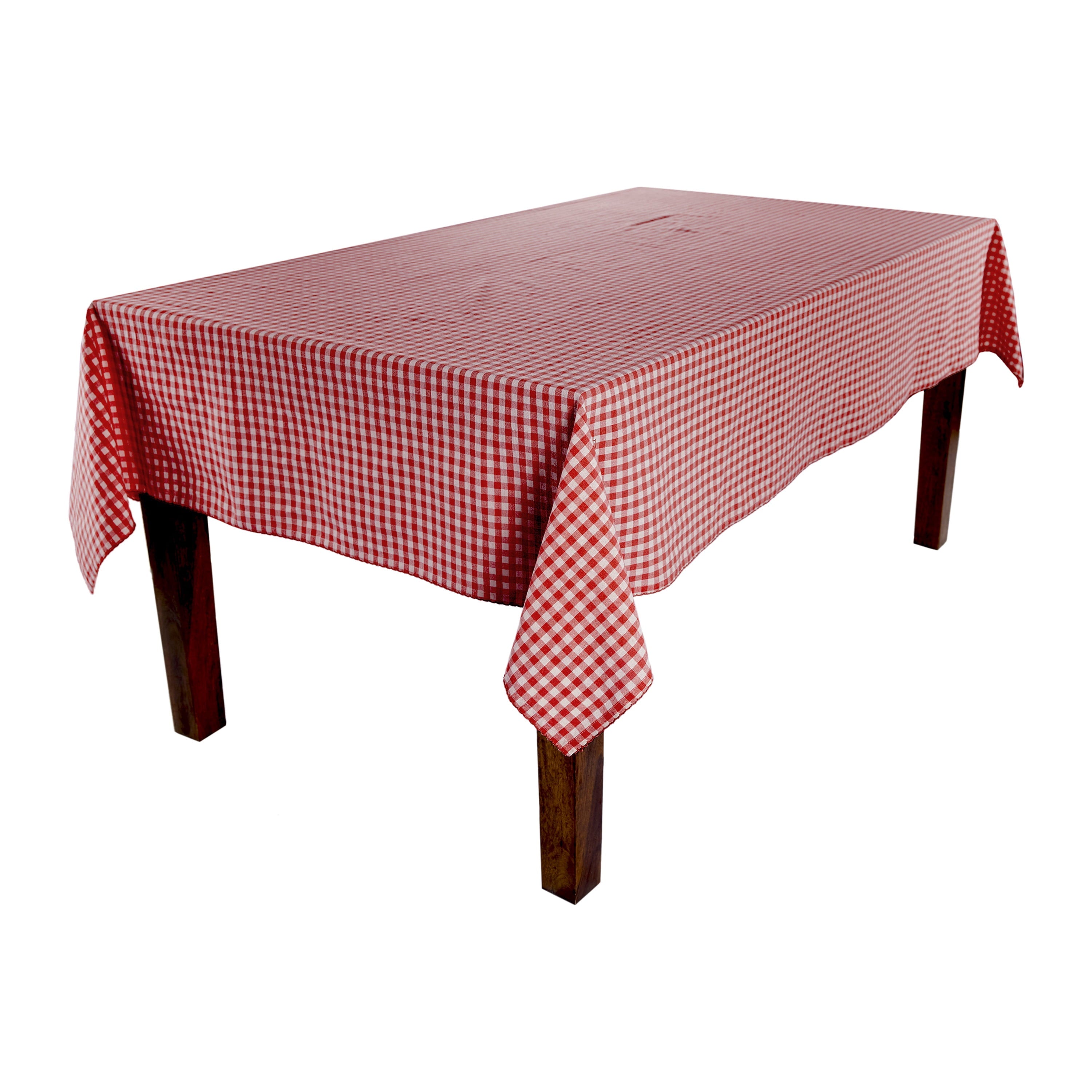 The Pioneer Woman 100% Cotton Fabric Tablecloth, Red Gingham, 60"W x 102"L