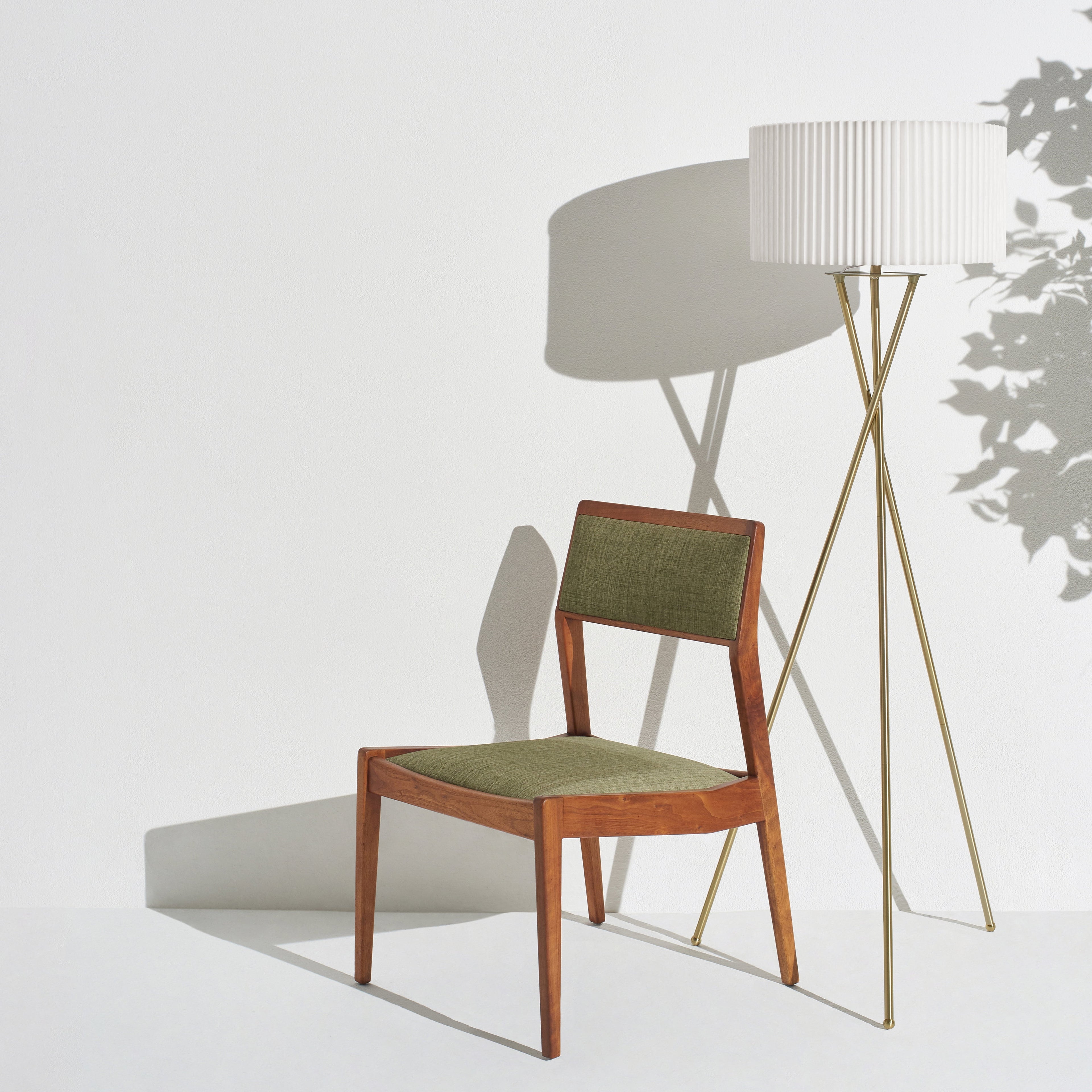 Brightech Jaxon 60" LED Tripod Floor Lamp with Pleated White Shade