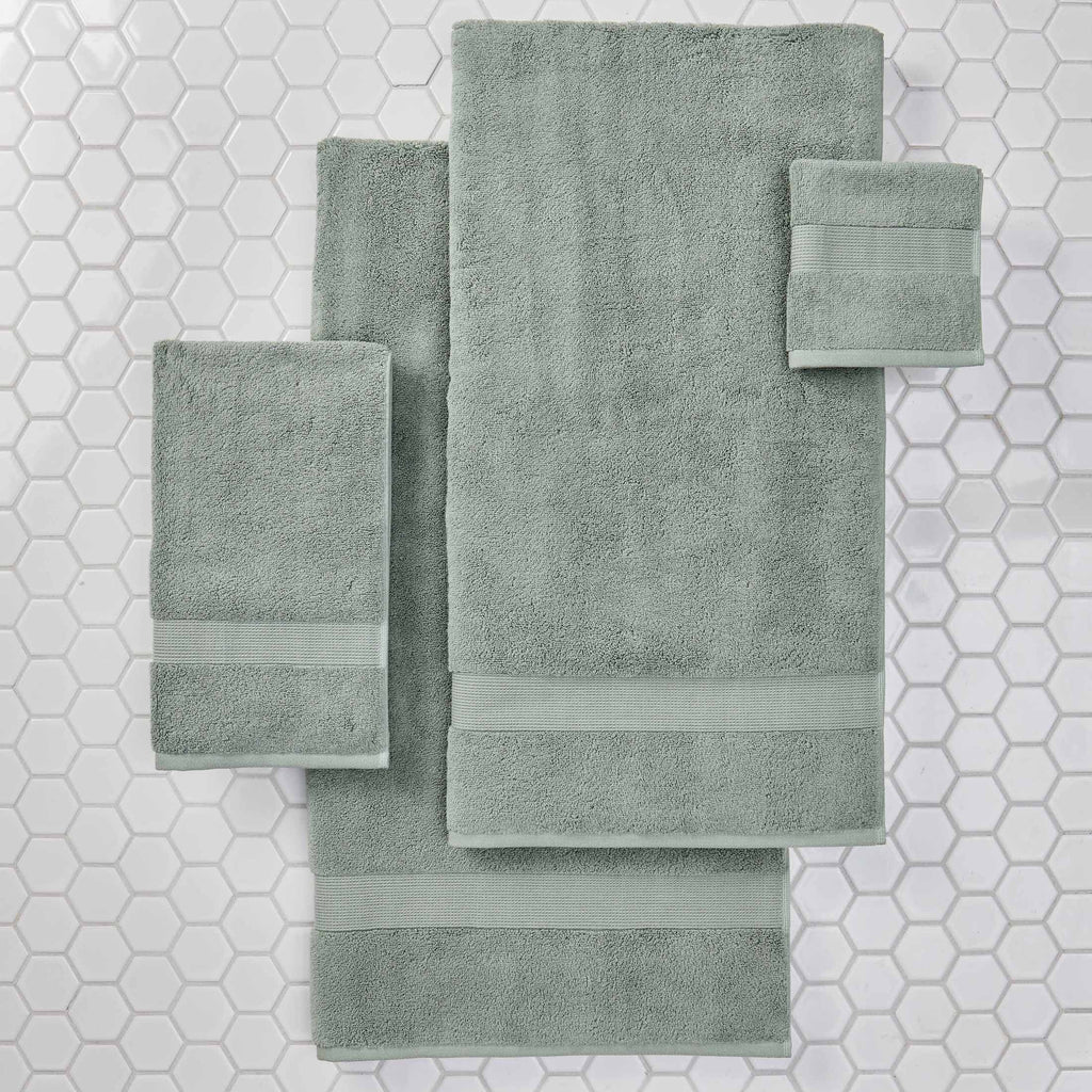 Better Homes & Gardens Signature Soft Solid Cotton 6 Piece Bath Towel Set,Green River