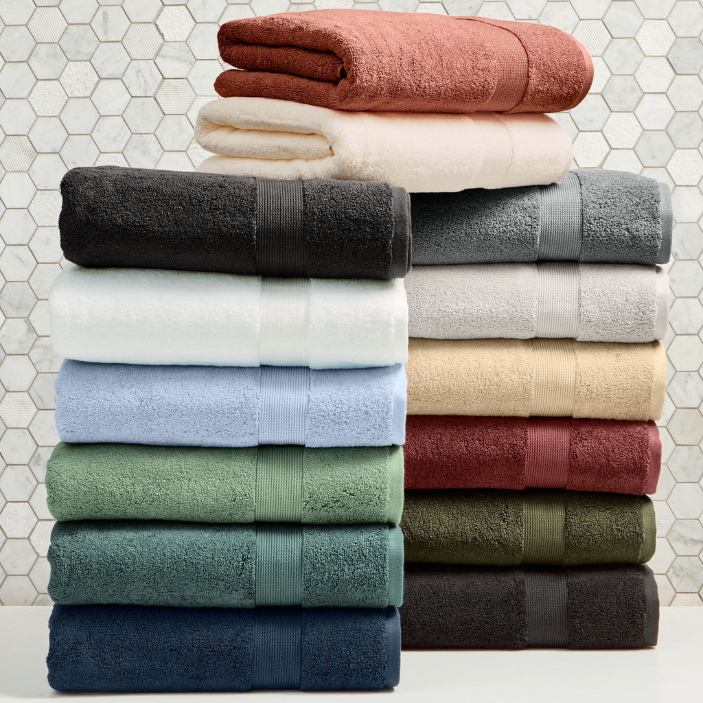 Better Homes & Gardens Signature Soft Solid Cotton 6 Piece Bath Towel Set,Green River