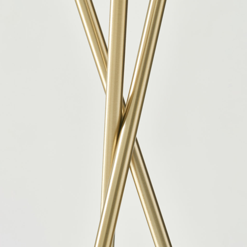 Brightech Jaxon 60" LED Tripod Floor Lamp with Pleated White Shade