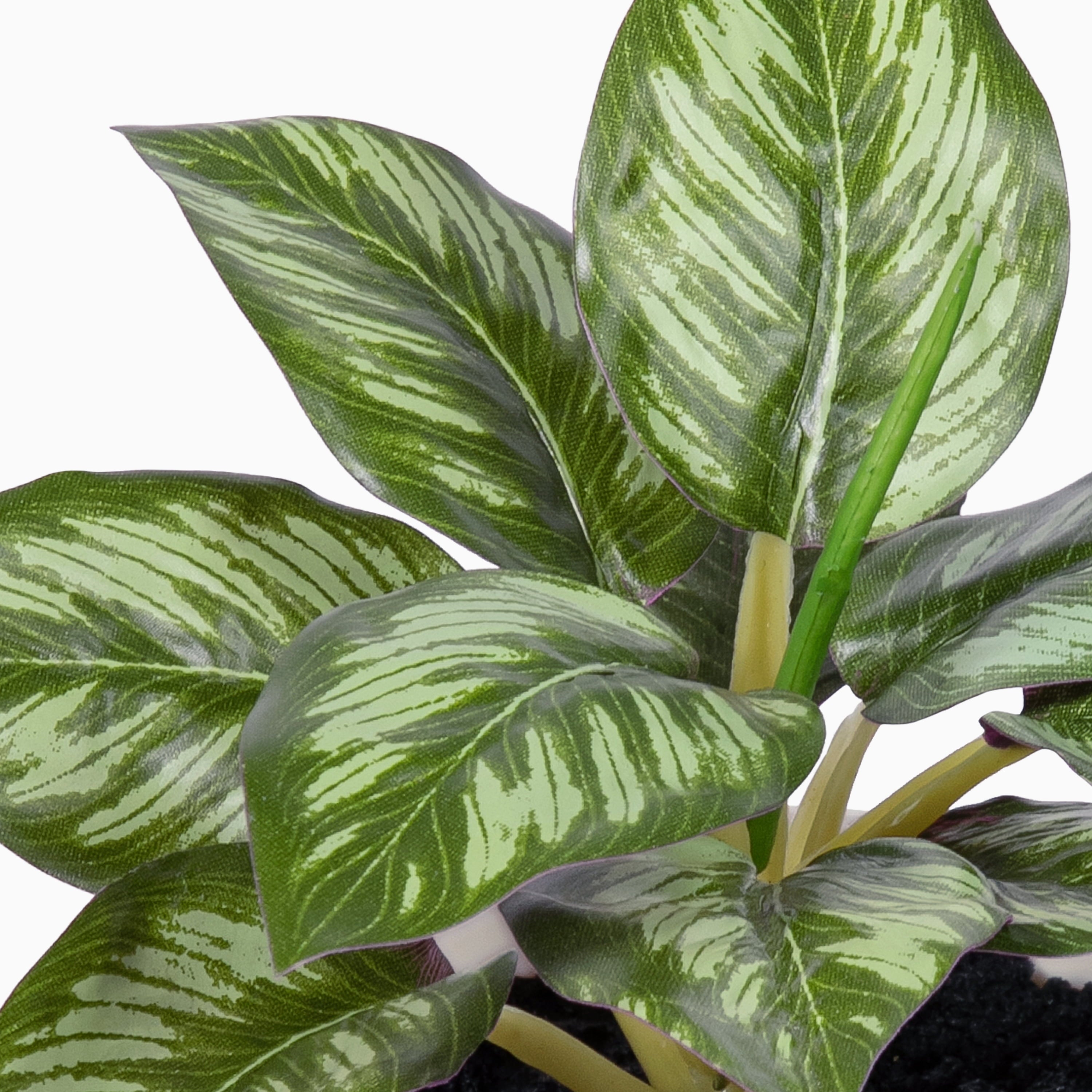 Mainstays 6.5" Artificial Purple Leaf Plant in Cream Pot