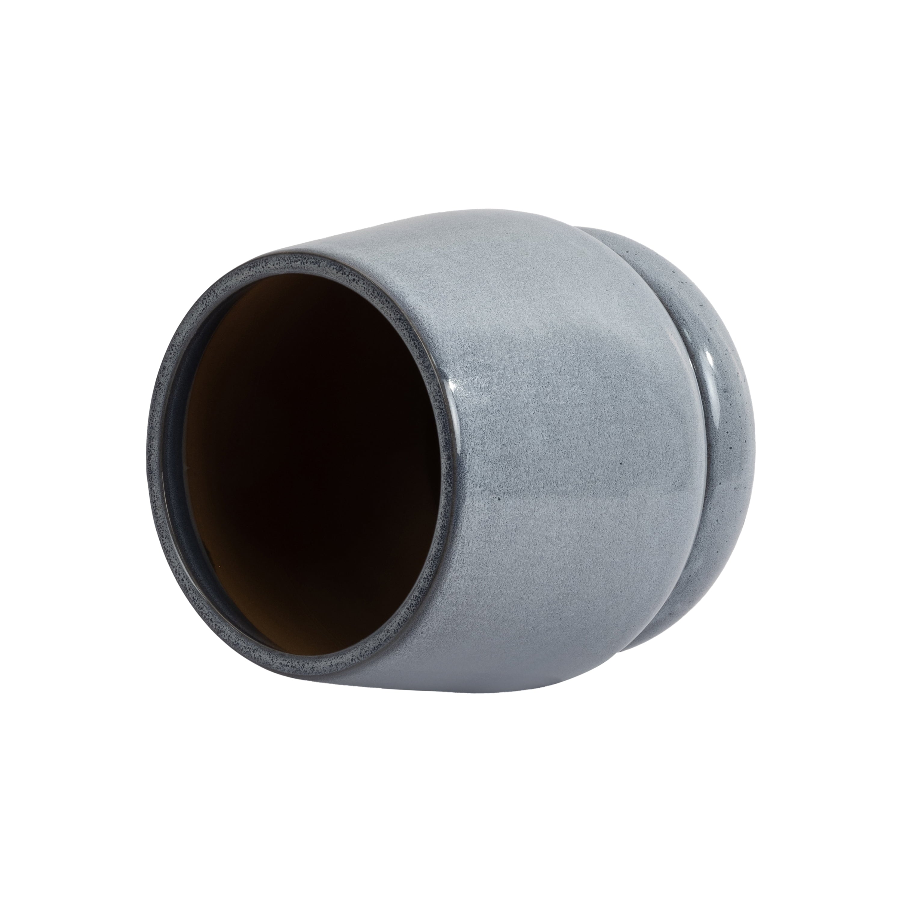 Beautiful 12" Cornflower Bubble Base Tapered Ceramic Planter with Saucer by Drew Barrymore